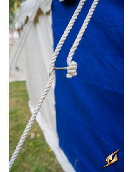 Pavilion medieval tent, natural-blue...