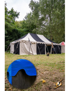 Medieval marquee tent, black-blue 5 x 8 meters. (Compact...