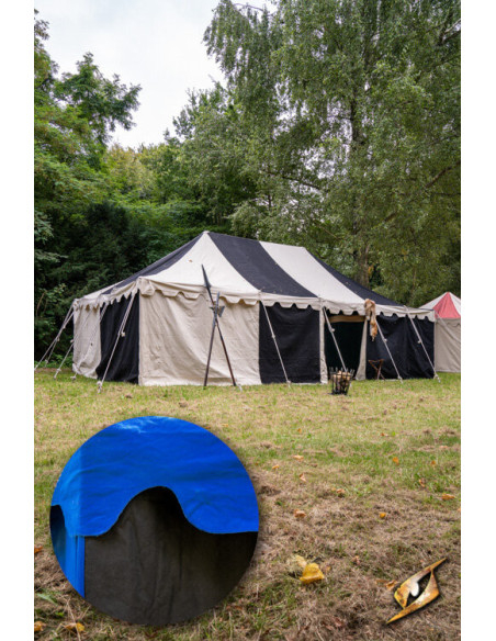 Medieval marquee tent, black-blue 5 x...