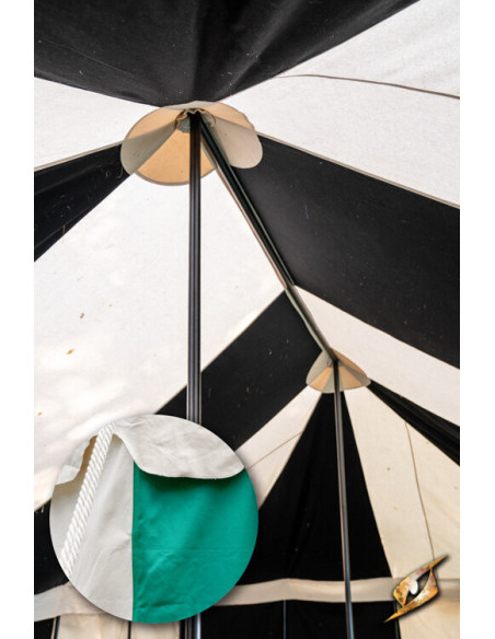 Medieval marquee tent, natural-green...