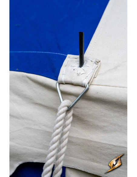 Medieval marquee tent, natural-blue 5...