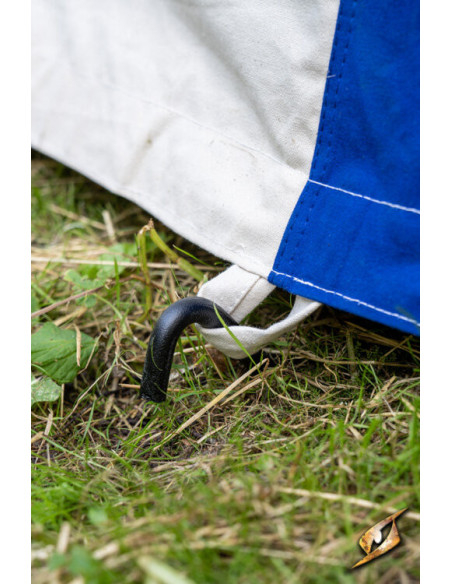 Medieval marquee tent, natural-blue 5...