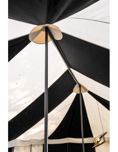 Medieval marquee tent, natural-black...