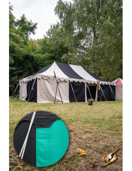 Medieval marquee tent, black-green 5...