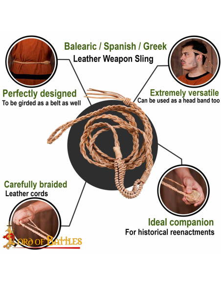 Balearic sling with braided laces