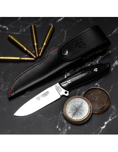 Cudeman Suther hunting knife, black micarta handle
