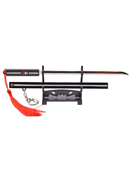 Sasuke Uchiha black katana keychain,...