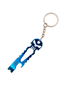 Third multipurpose skull keychain, blue