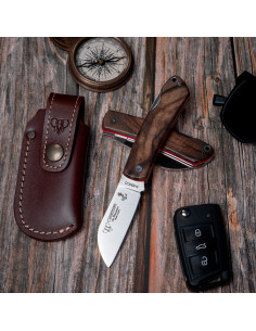 Turkish walnut pocket knife with sheath