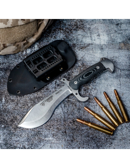 Assault knife, black micarta