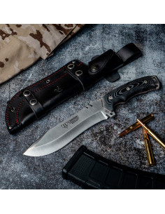 Green Beret knife, black micarta (31.5 cm.)