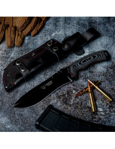 Green Beret knife with black blade (31.5 cm.)