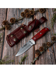 Cocobolo handle tactical knife, blade 11 cms.