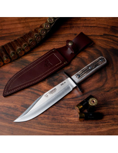 Bowie hunting knife stag horn handle (33 cm.)