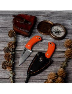 Cudeman orange handle Yoda knives