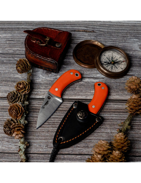 Cudeman orange handle Yoda knives