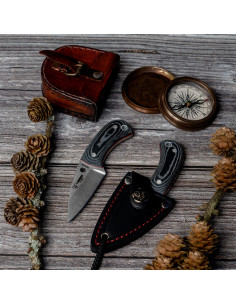 Cudeman's Yoda Leather Needlepoint Blade Knives