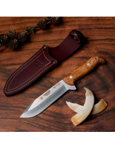 Hunting knife olive handle Cudeman