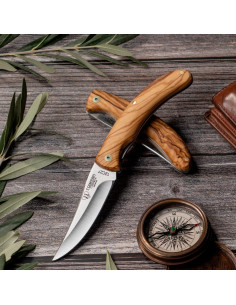 Cudeman knife olive handle, 19 cms.