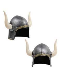 Viking helmet with horns, plastic for children