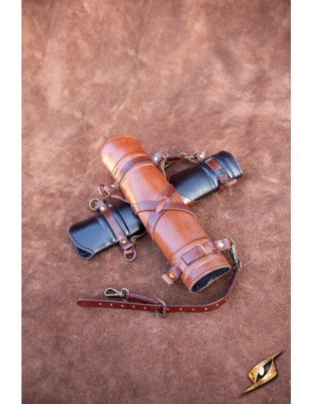 Baldric with medieval sword belt, brown