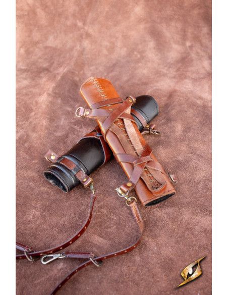 Baldric with medieval sword belt, brown