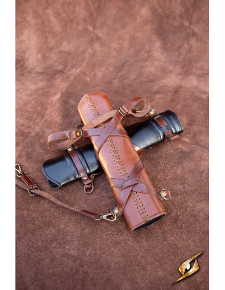 Baldric with medieval sword belt, brown