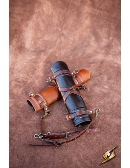 Baldric with medieval sword belt, black