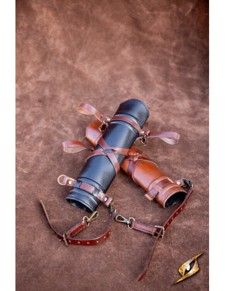 Baldric with medieval sword belt, black