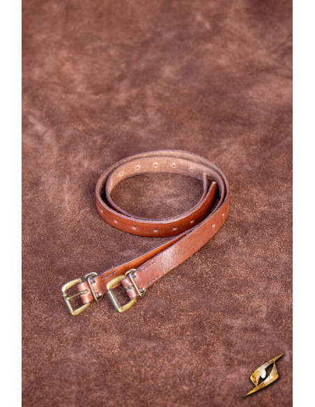 Medieval leather belt, brown and...