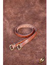 Medieval leather belt, brown and black (49 cm.)