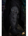 Shadow Warrior Leather Greaves, Black