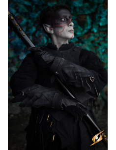 Shadow Warrior Suede Leather Bracelets, Black