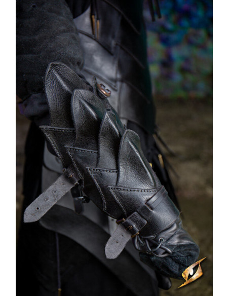 Shadow Warrior Leather Bracers, Black Shadow Warrior Leather Bracers, Black