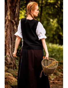 Medieval vest in Franziska cotton, black 2