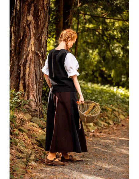 Medieval vest in Franziska cotton, black