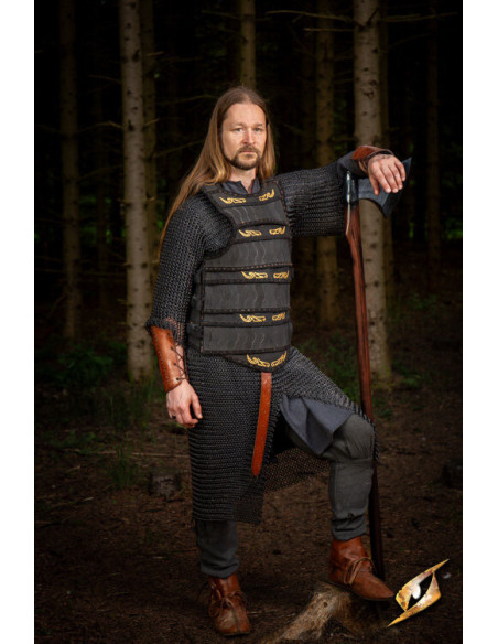 Celtic lamellar armor in suede...