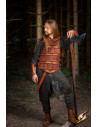 Celtic lamellar armor in brown suede leather