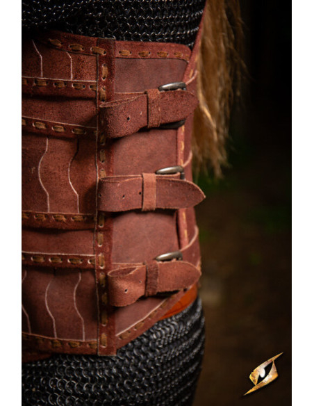 Celtic lamellar armor in brown suede...