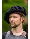 Medieval minstrel Parlota in wool, black-red-green