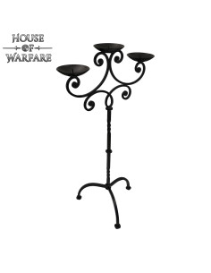 Hand forged medieval castle candelabra