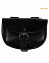 Medieval belt bag Burglar model black leather