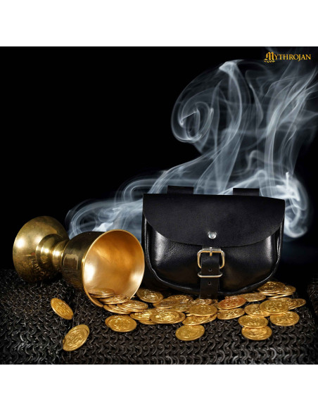 Medieval belt bag Burglar model black...