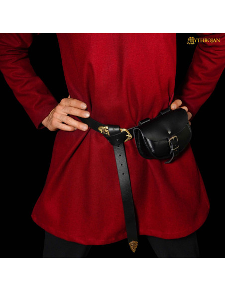 Medieval belt bag Burglar model black...