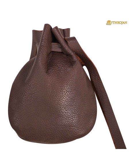 Medieval leather begging bag, LARP Medieval leather begging bag, LARP