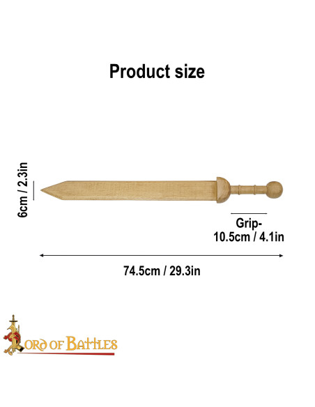 Wooden gladius for training (74.5 cm.)