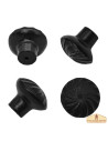 Pack of 4 medieval wrought iron door handle knobs