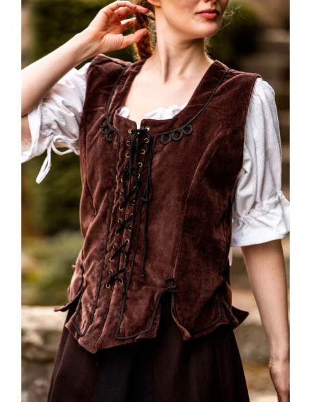 brown medieval bodice