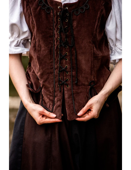brown medieval bodice