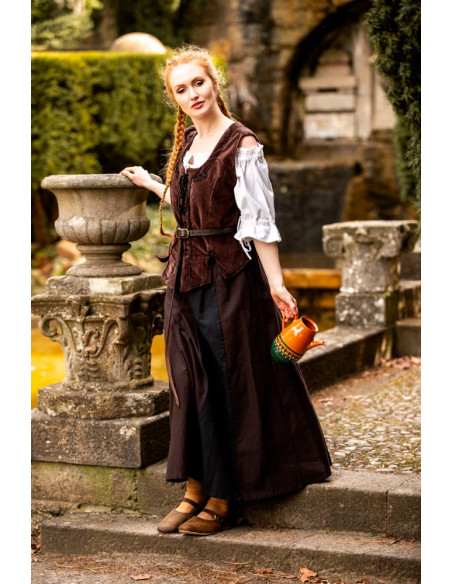 brown medieval bodice